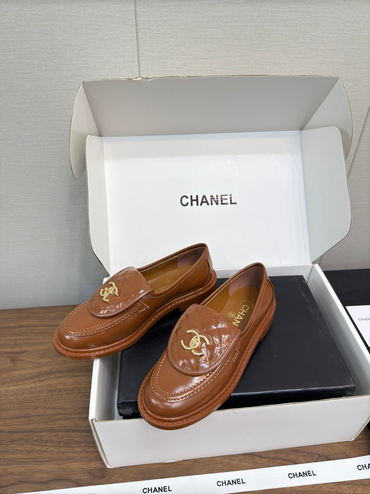 Chanel Moccasin 2.5 cm in Gingerbread Brown Premium Lambskin
