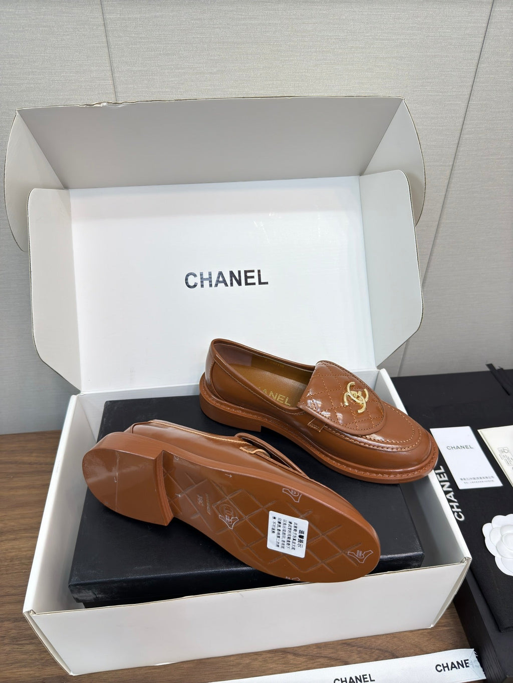 Chanel Moccasin 2.5 cm in Gingerbread Brown Premium Lambskin