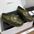 Chanel Moccasin 2.5 cm in Army Green Premium Lambskin