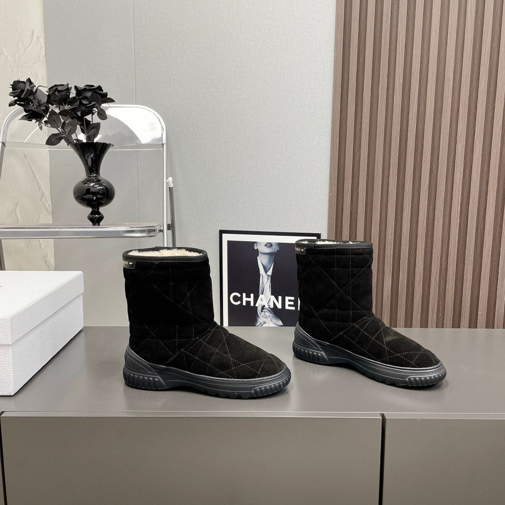 Dior Frost Ankle Boot Black Cannage Suede