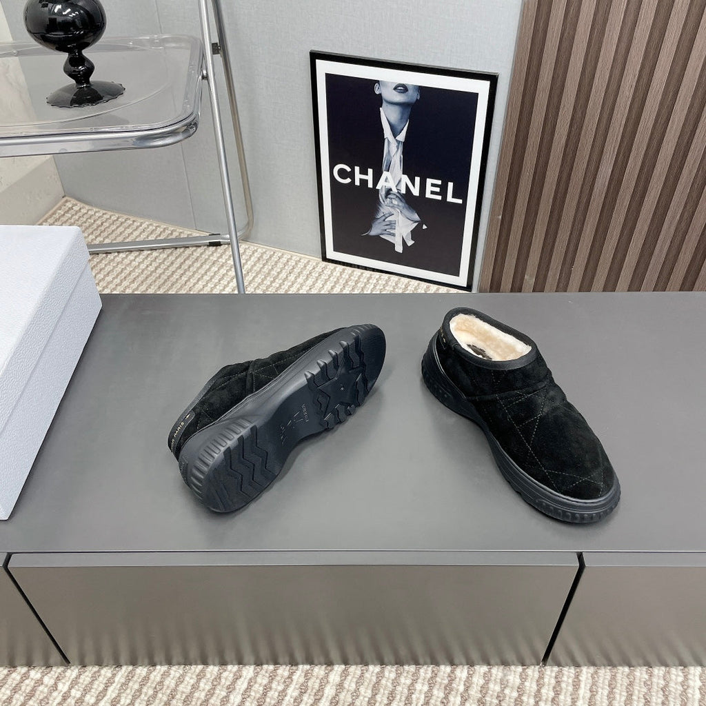 Dior Frost Shoes in Black Cannage Suede