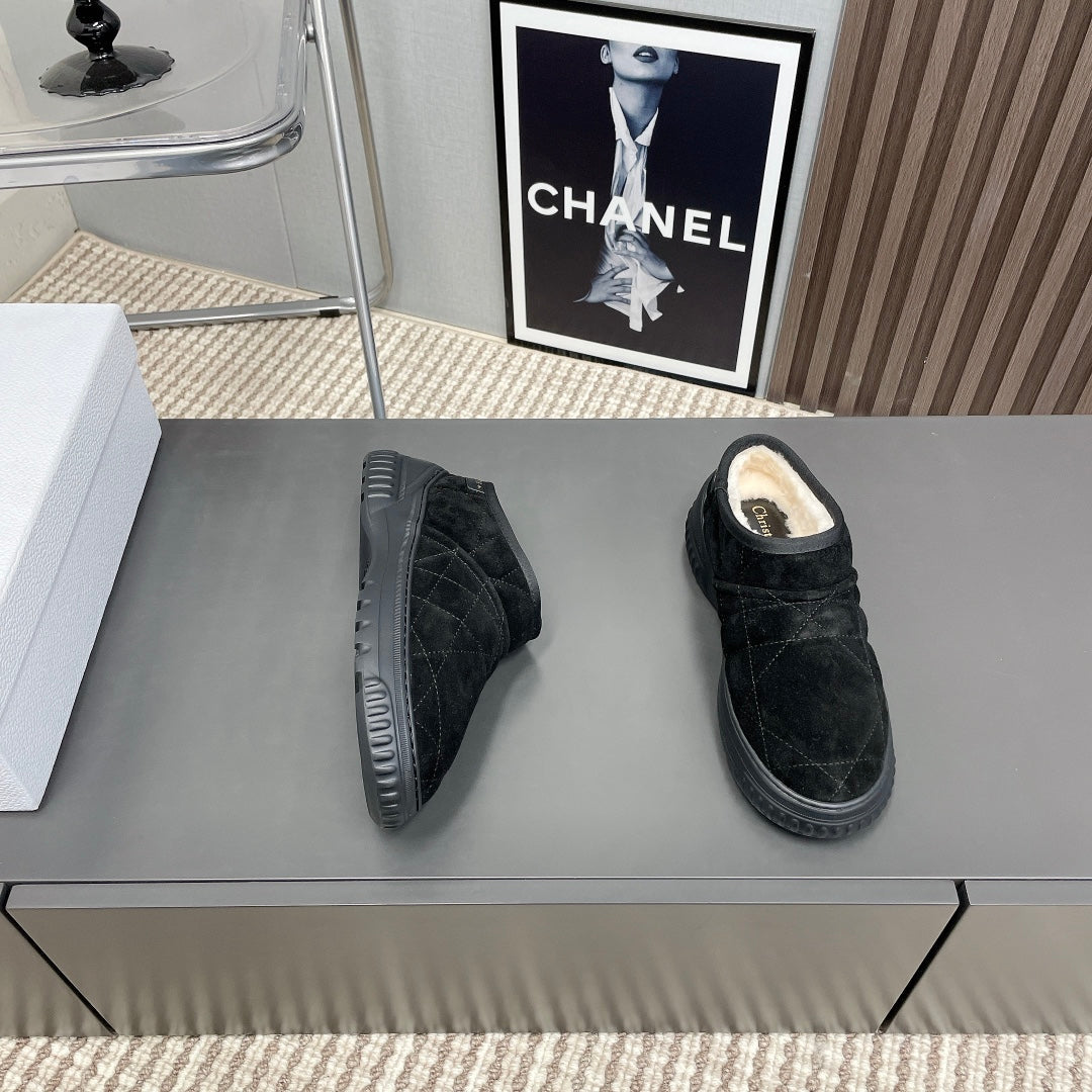 Dior Frost Shoes in Black Cannage Suede
