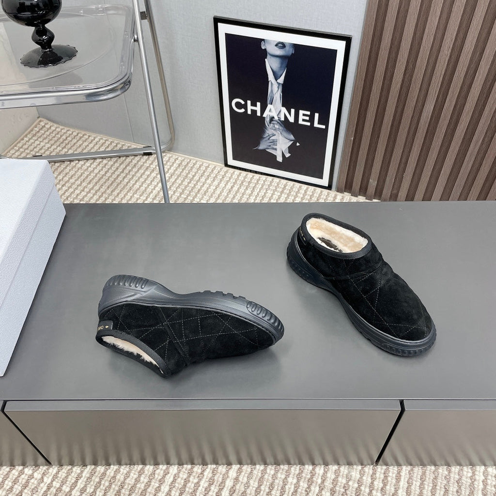 Dior Frost Shoes in Black Cannage Suede