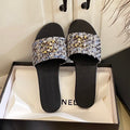 Chanel Slippers in Multicolor Tweed Mule