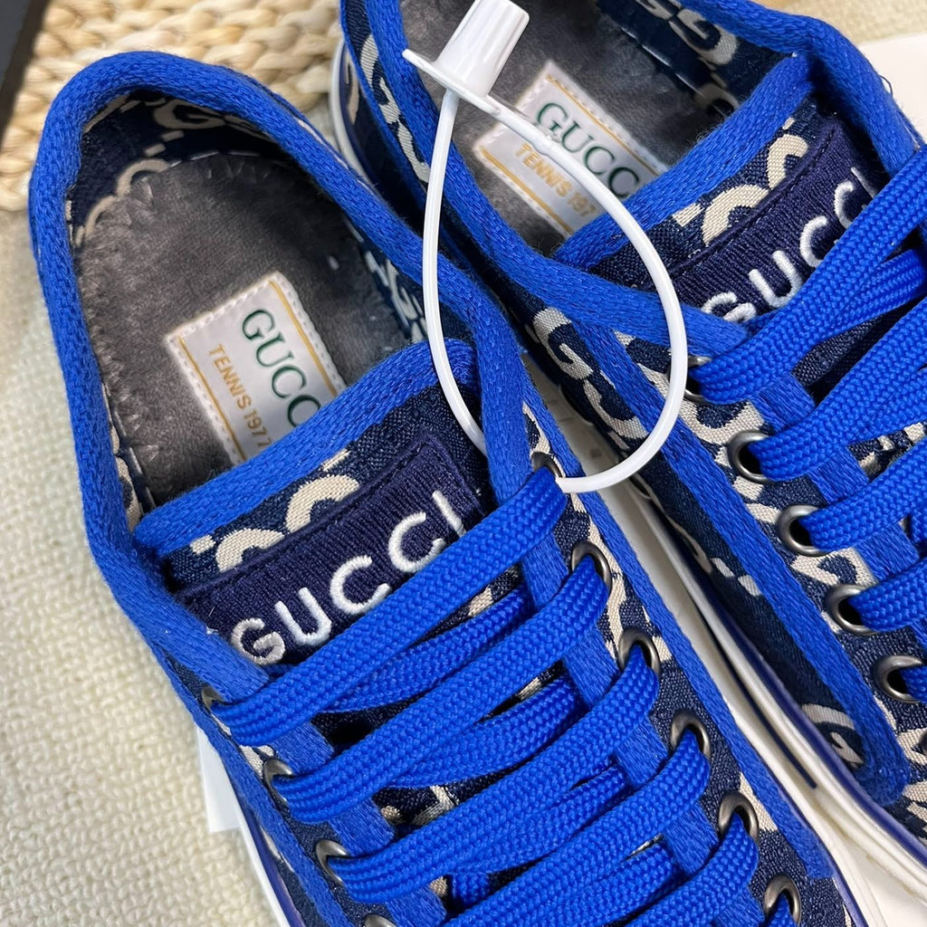 Gucci Tennis 1977 Ripstop Sneakers Blue Indigo Caro