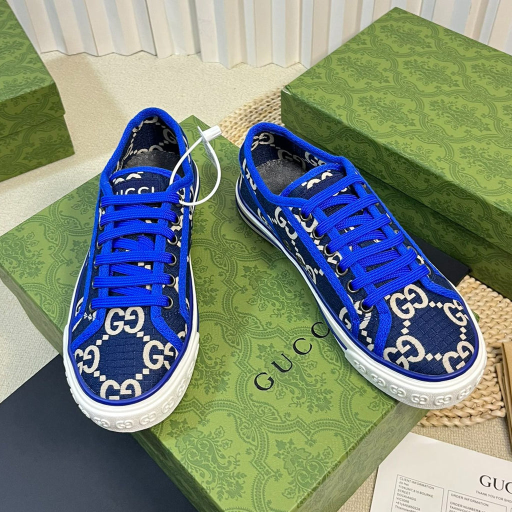Gucci Tennis 1977 Ripstop Sneakers Blue Indigo Caro
