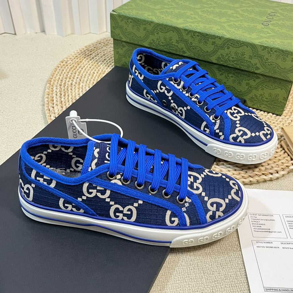 Gucci Tennis 1977 Ripstop Sneakers Blue Indigo Caro
