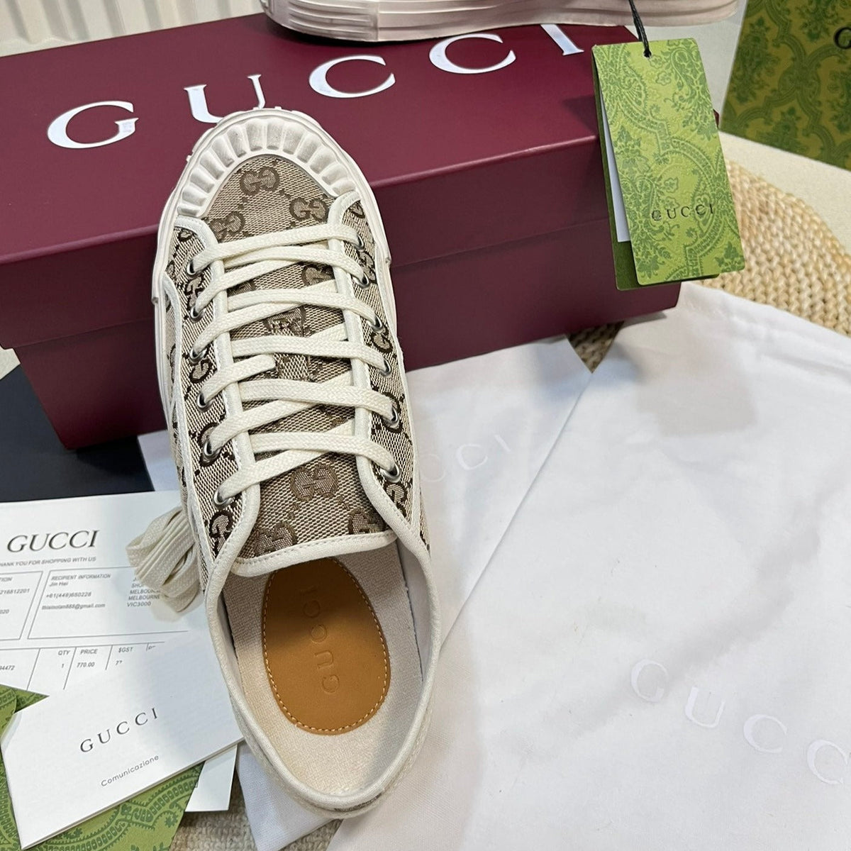 Gucci Sneaker Julio Canvas Sneakers Beige Caro