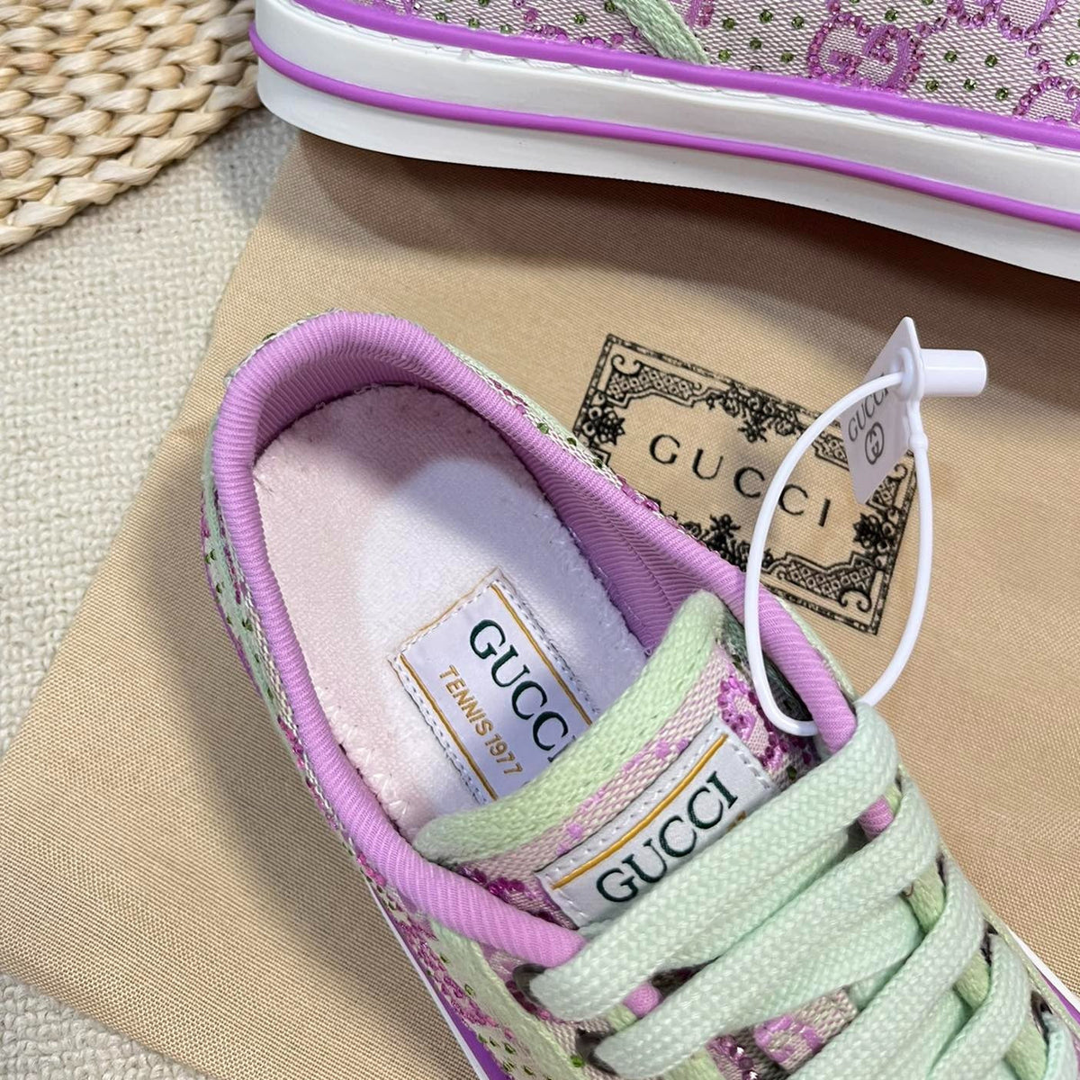 Gucci Sneaker Tennis 1977 White Bright Purple
