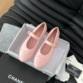 Chanel Mary Jane Shoes in Light Pink Lambskin