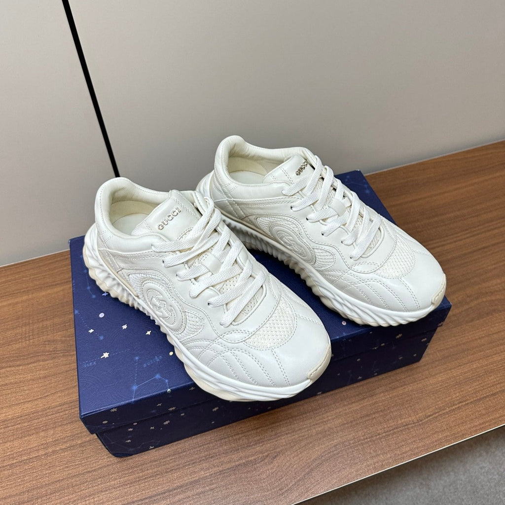 Gucci Ripple Leather Sneakers White