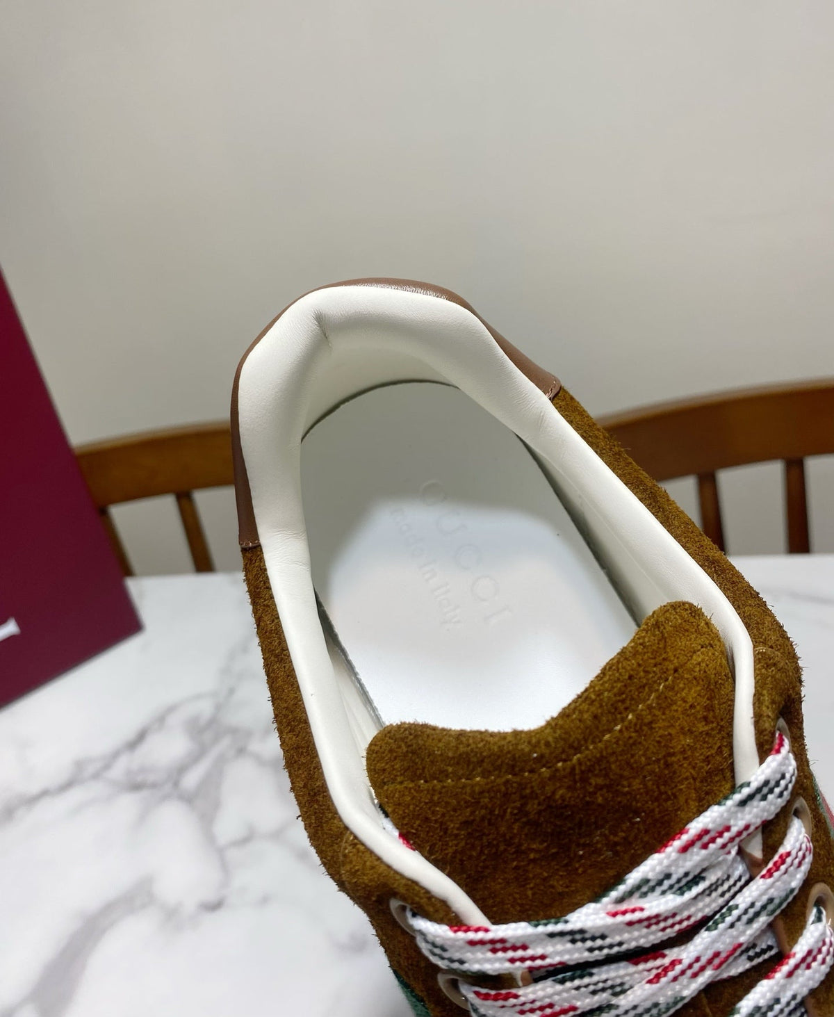 Gucci 26S Sneaker in Brown Suede