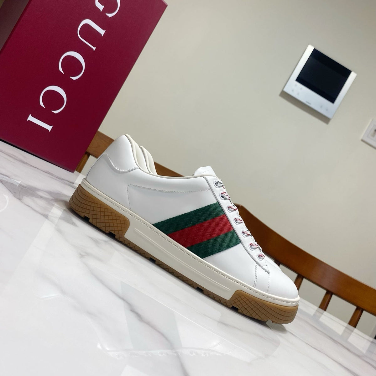 Gucci 26S Sneaker in White Calfskin