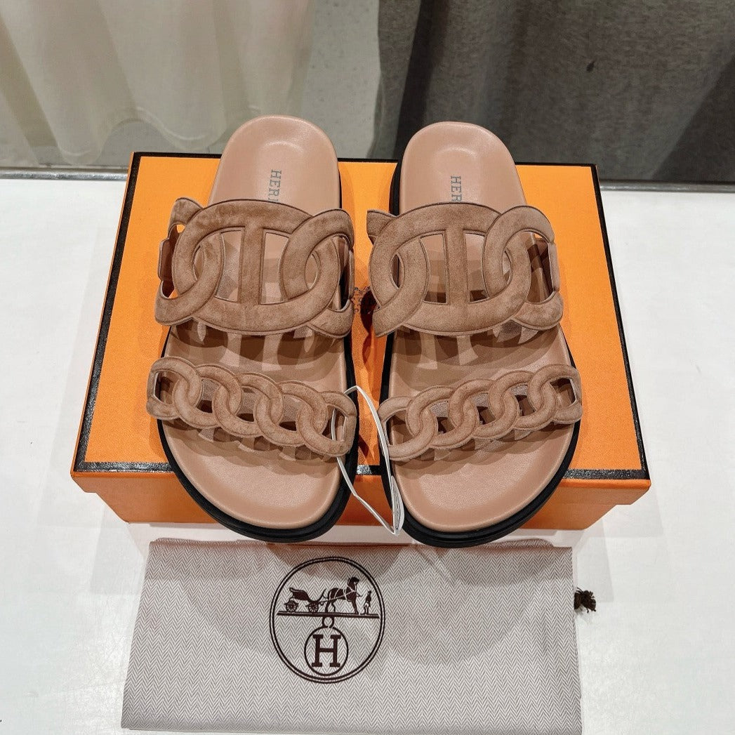 Hermes Extra Sandal Pastel Pink Nude Calfskin