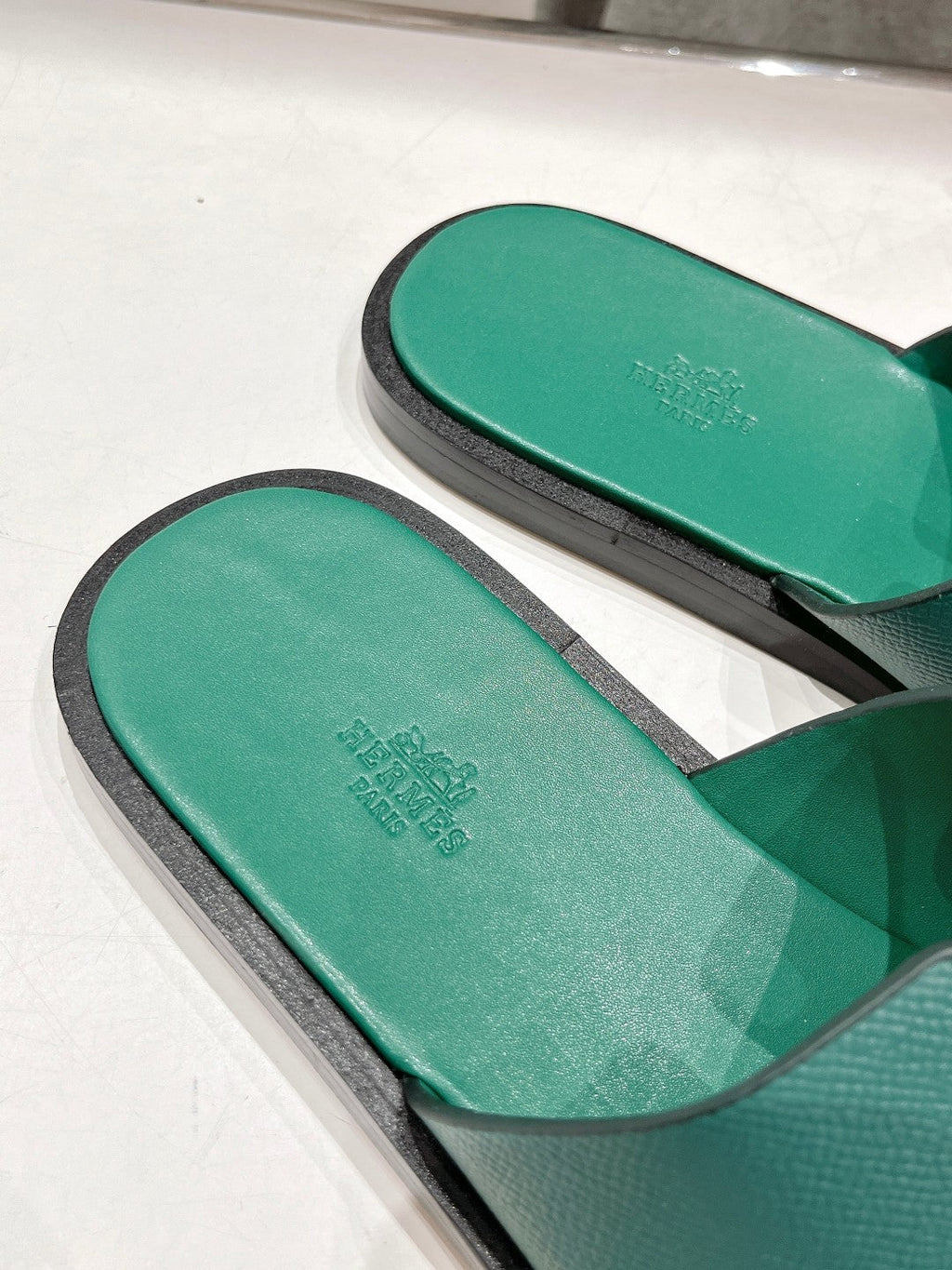 Hermes Izmir Sandal Ocean Lambskin
