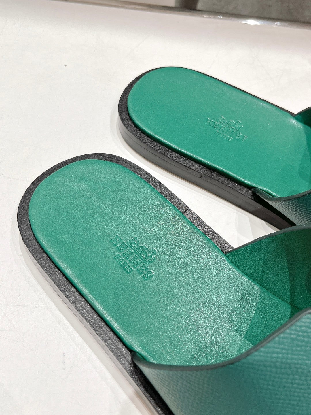 Hermes Izmir Sandal Ocean Lambskin