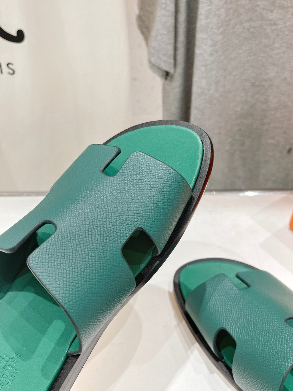Hermes Izmir Sandal Ocean Lambskin