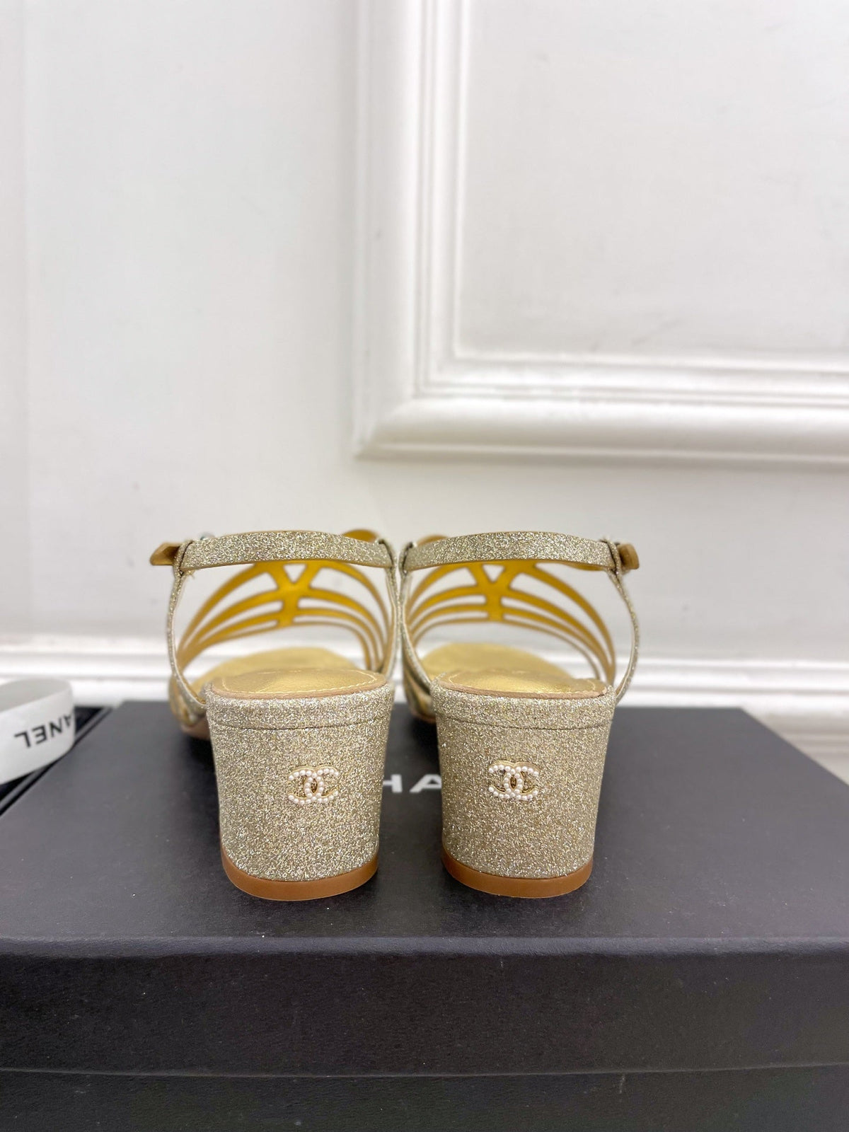 Chanel Gold Roman 5 cm Sandals