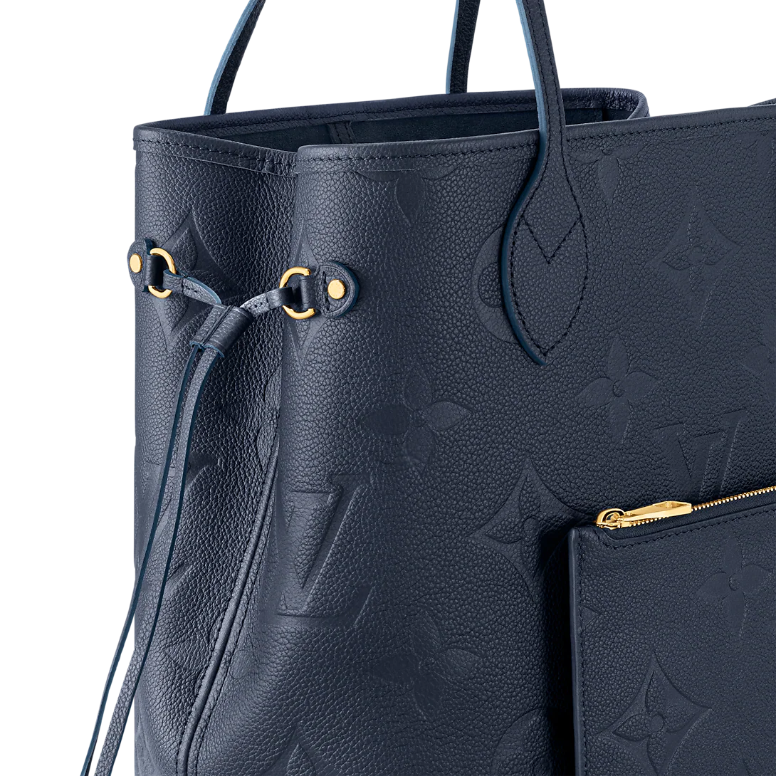 Louis Vuitton Neverfull MM Navy Blue Tote Bag