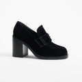 Chanel Moccasins Black Velvet