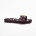 Chanel Mules Burgundy Lambskin Lambskin