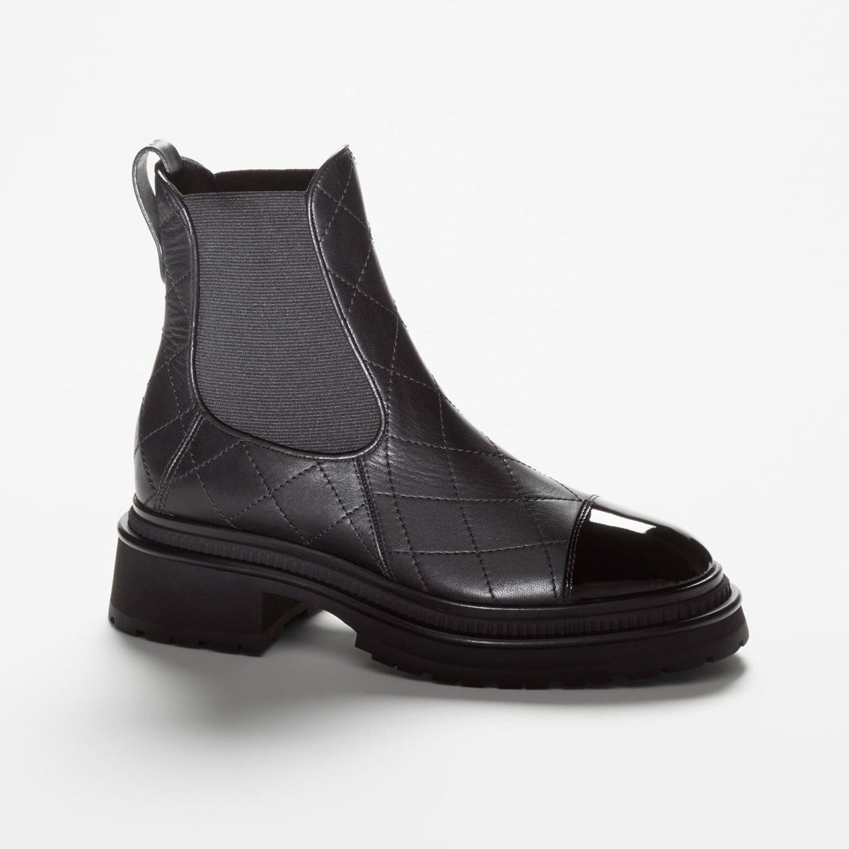Chanel Short Boots Black Calfskin